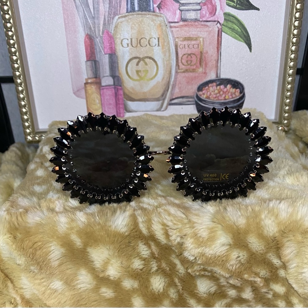 Dani Black Rhinestone Sunnies - Picture 7 of 7